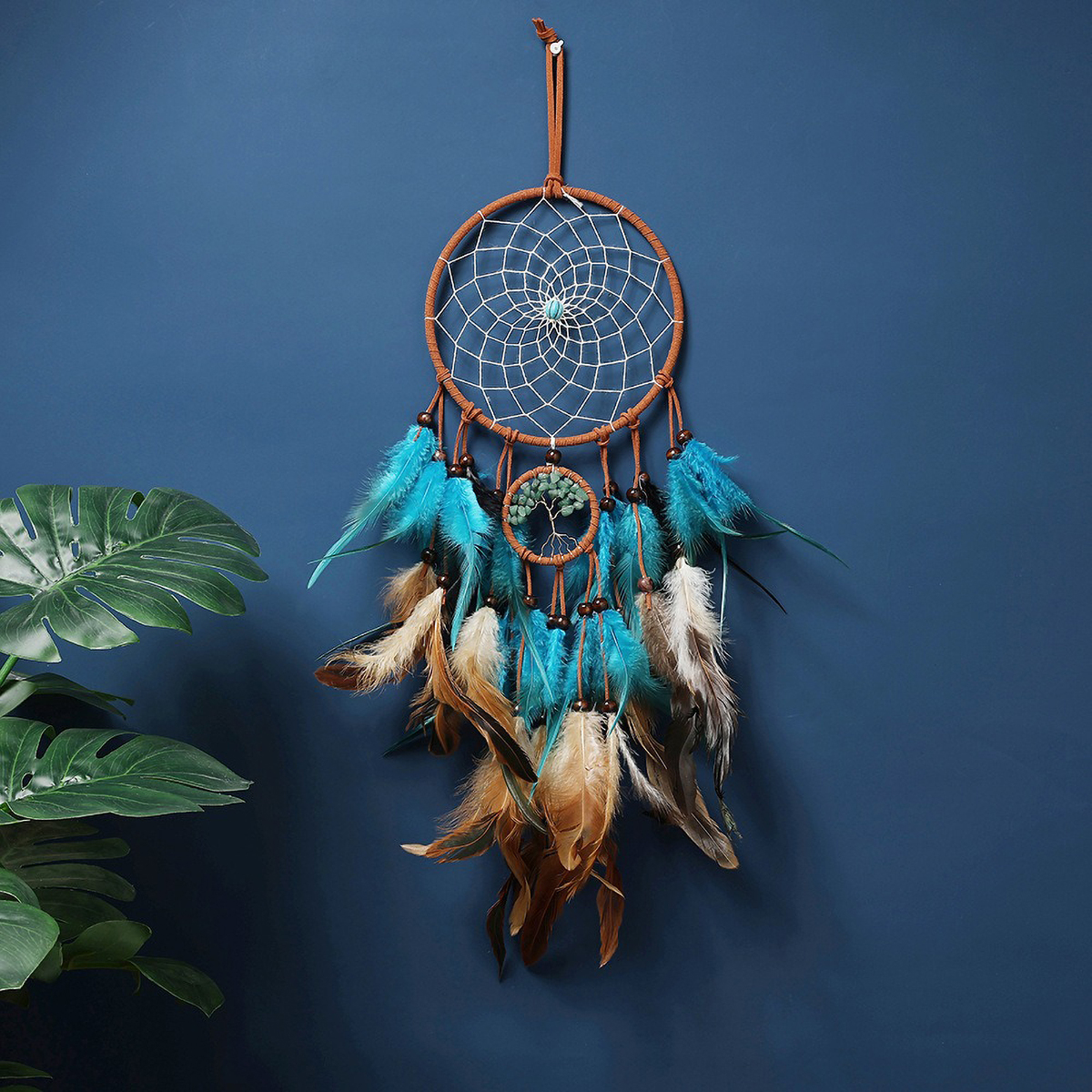 Boho Wind Chimes - Handmade Feather Dream Catcher - Boho