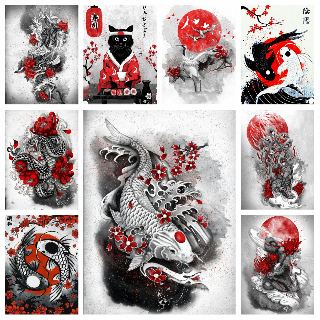 Home Decor Zen Style - 5D Japanese Bushido Diamond Embroidery Painting