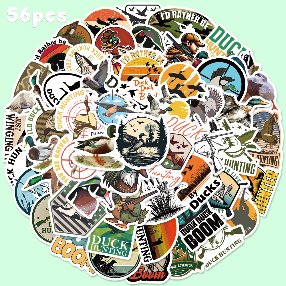 Home Decor Wall Panels - 56pcs Duck Hunting Sticker For Laptop
