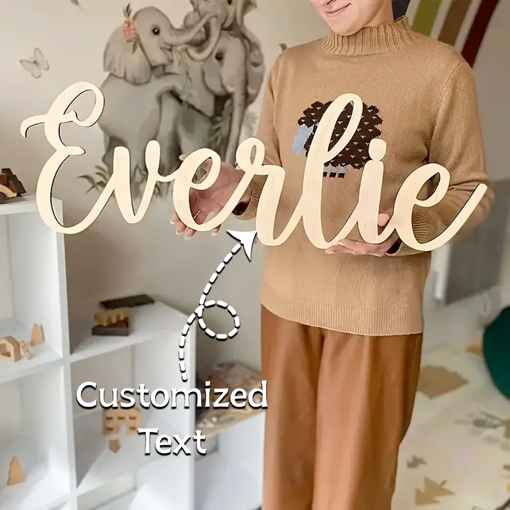Home Decor Unique - 1pc Custom Wooden Surname Brand -