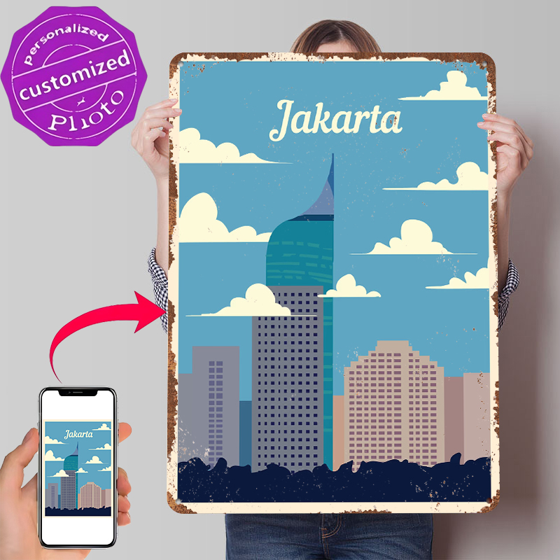 Home Decor Jakarta - Jakarta Tinplate Poster Customized Wall Art