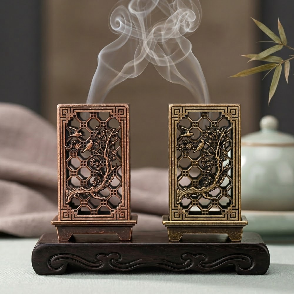 Home Decor Zen Style - Antique Style Incense Burner Metal Hollow