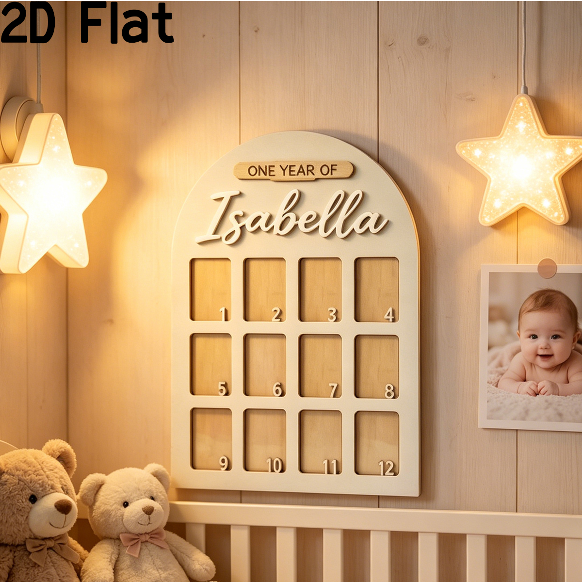 Home Decor Xmas - 1Pc Custom Photo Record Board Wooden