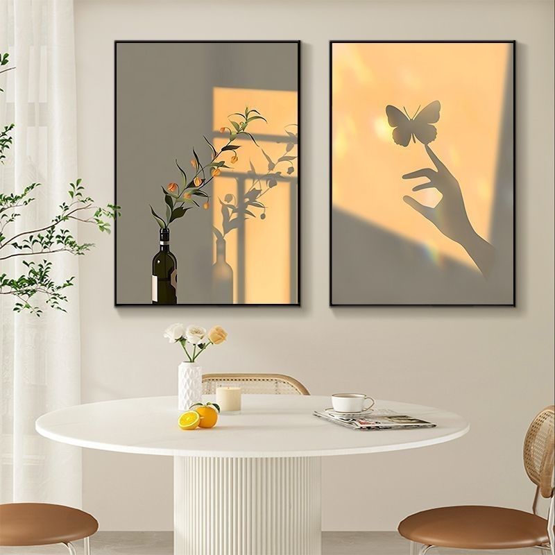 Home Decor Vase With Flowers - Minimalist Sunset Floral Canvas Prints, Window