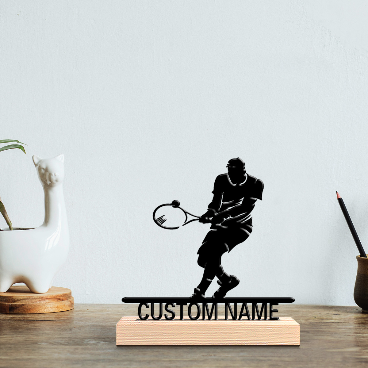 Home Decor Unique - 1pc Romantic Personalized Custom Tennis Metal