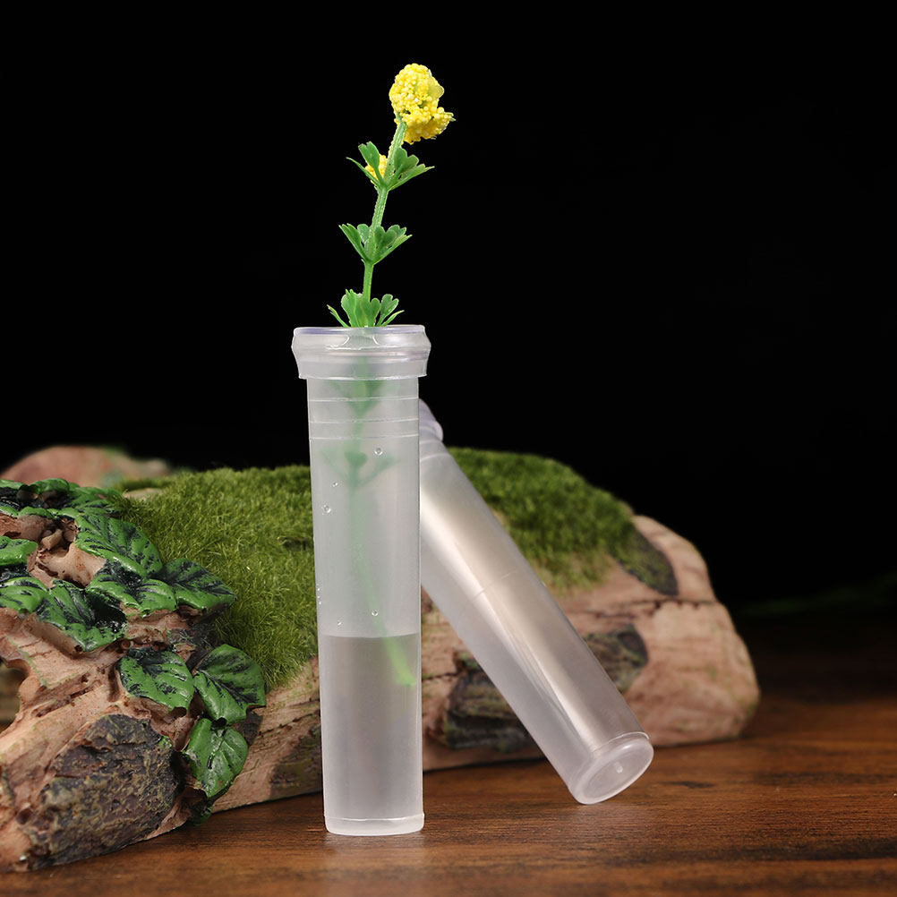 Home Decor Vase With Flowers - 100Pcs Transparent Hydroponic Vase for Flowers