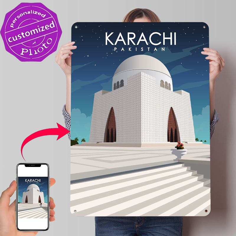 Karachi Pakistan Metal Poster  - Home Decor Karachi 评论和价格