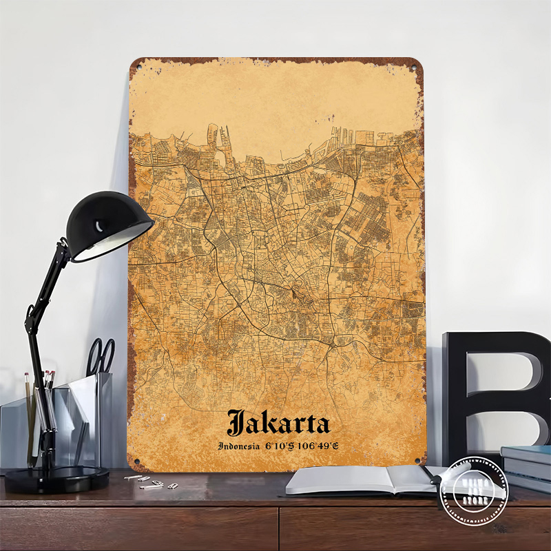 Jakarta Tin Poster Customized  - Home Decor Jakarta 评论和价格