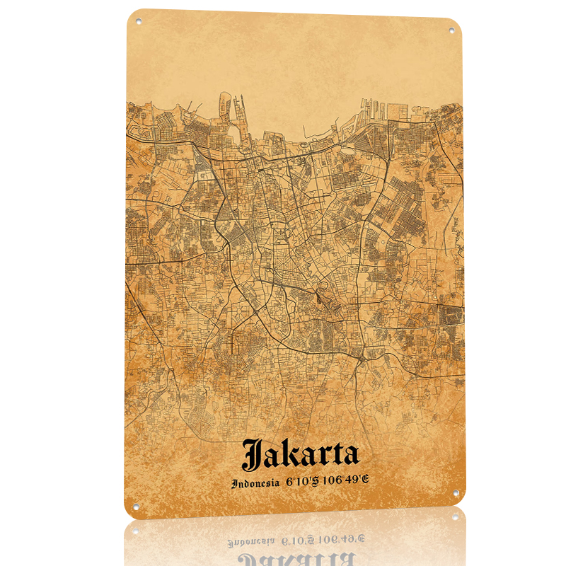 Jakarta Tin Poster Customized  - Home Decor Jakarta 评论和价格
