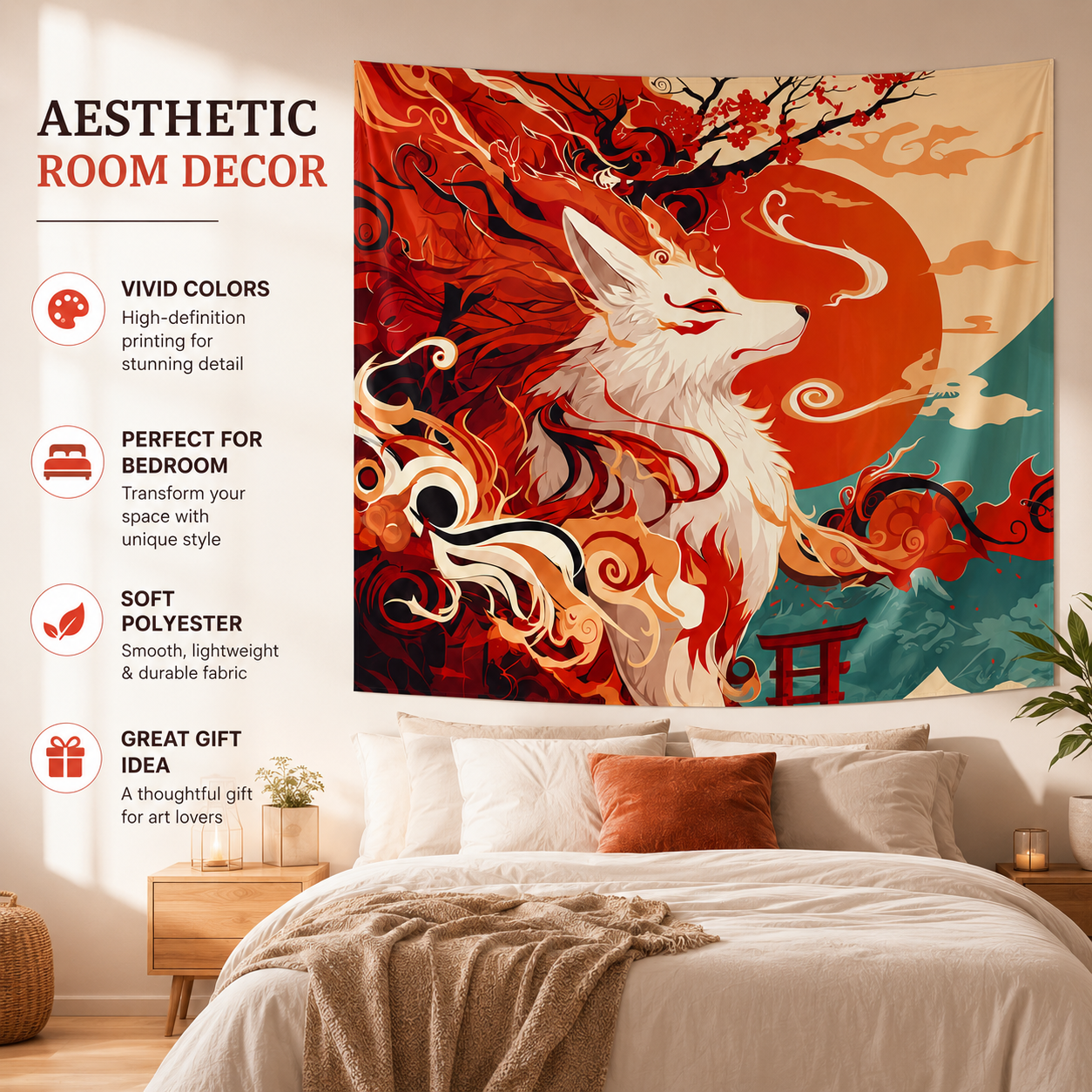 Japanese Style White Wolf Tape - Home Decor Zen Style 评论和价格