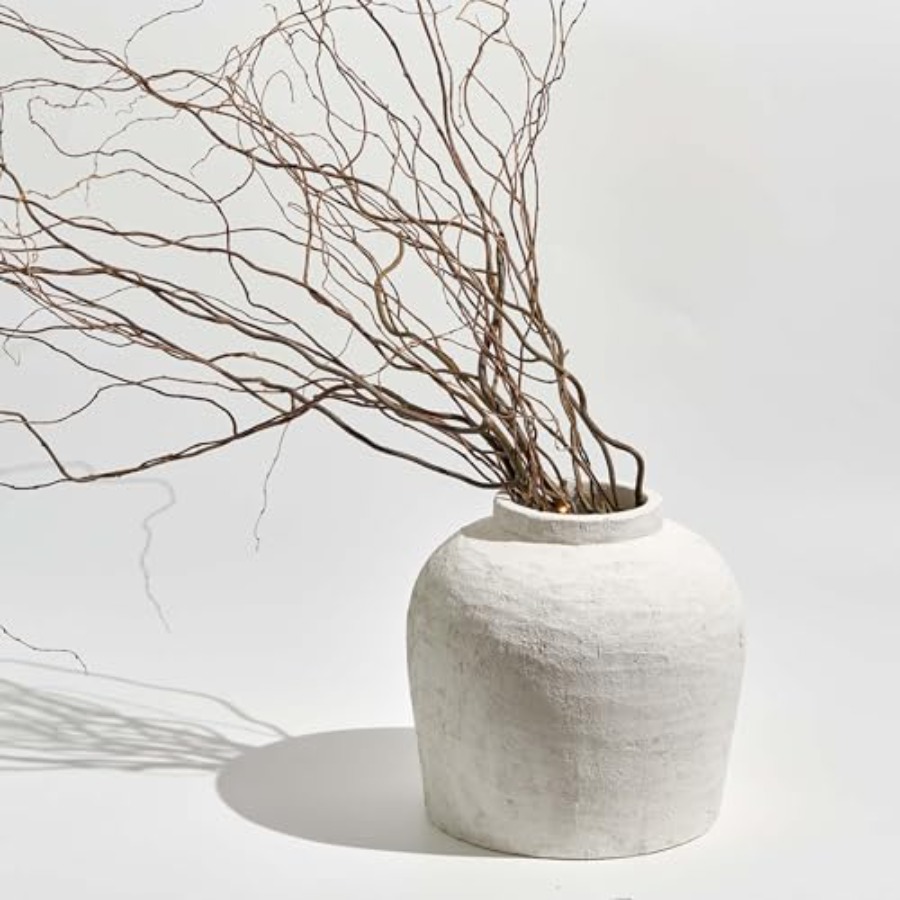 White ceramic large vase 11 ta - Home Decor Zen Style 评论和价格