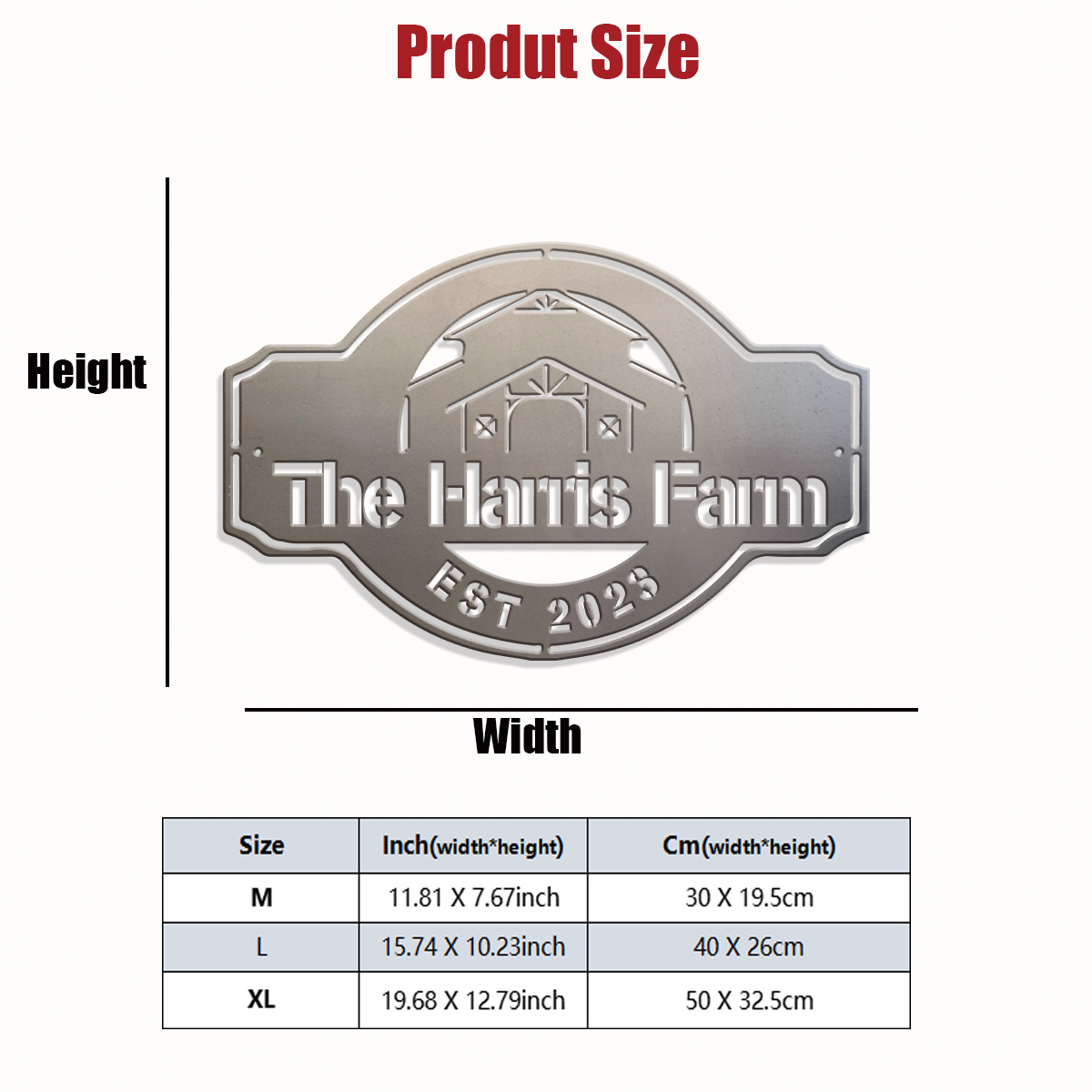 1pc Custom farm plaque Metal W - Home Decor Garden 评论和价格