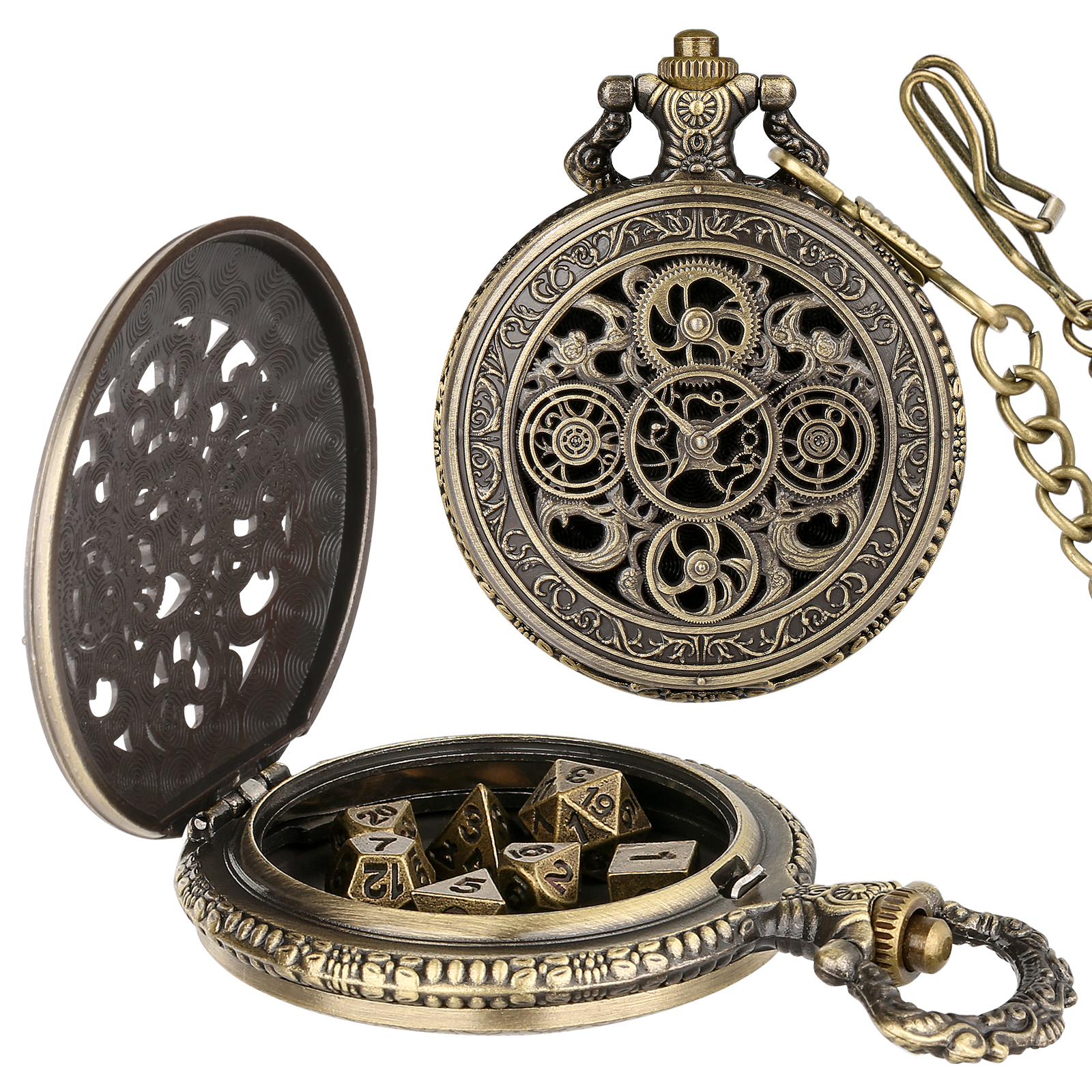 YISUYA Vintage Gears Pocket Wa - Vintage Alarm Clock 评论和价格