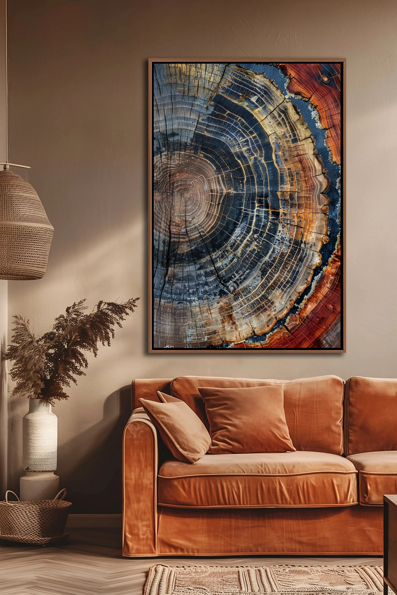 Tree Ring Framed Wall Art, Abs - Abstract Oil Painting 评论和价格