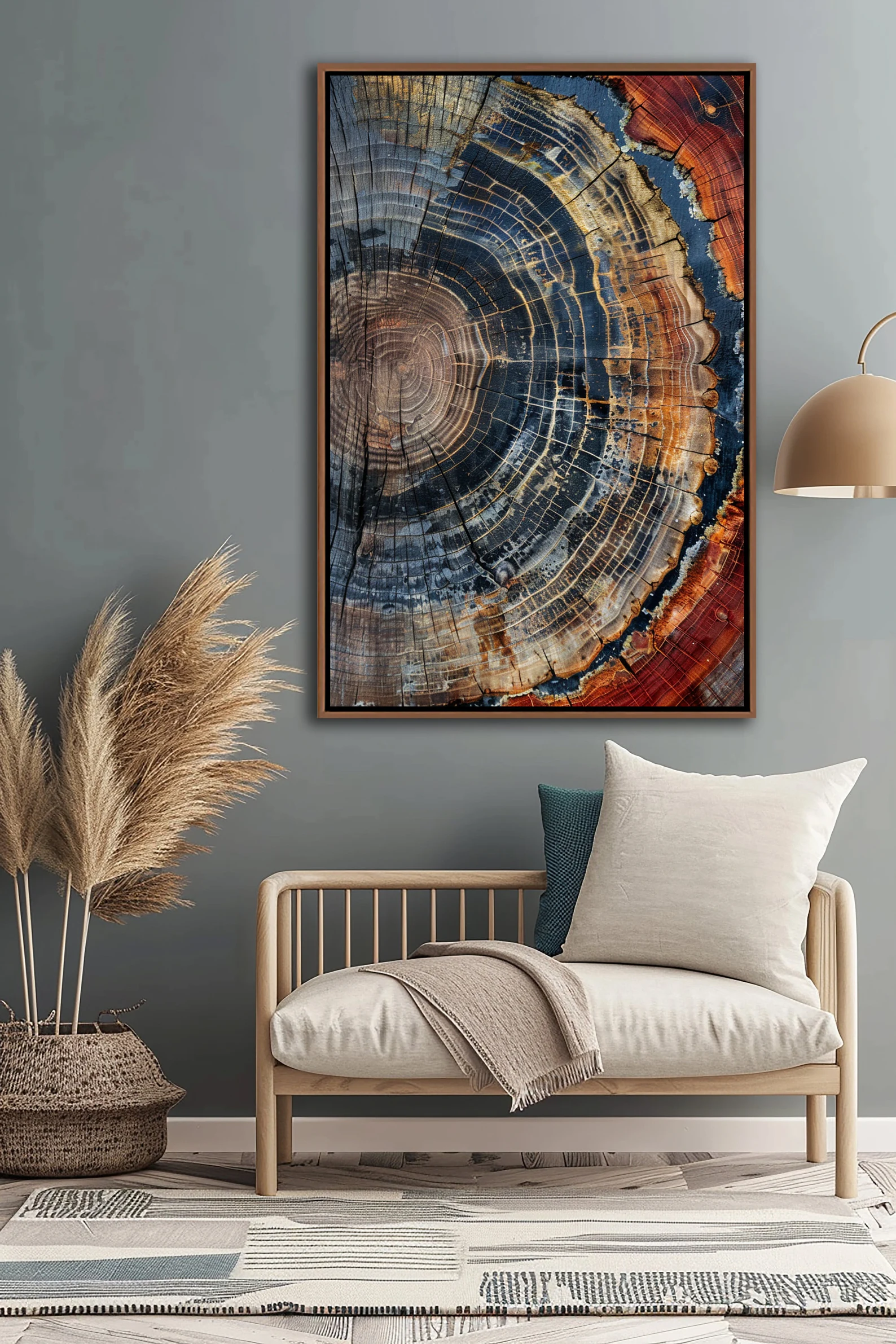 Tree Ring Framed Wall Art, Abs - Abstract Oil Painting 评论和价格