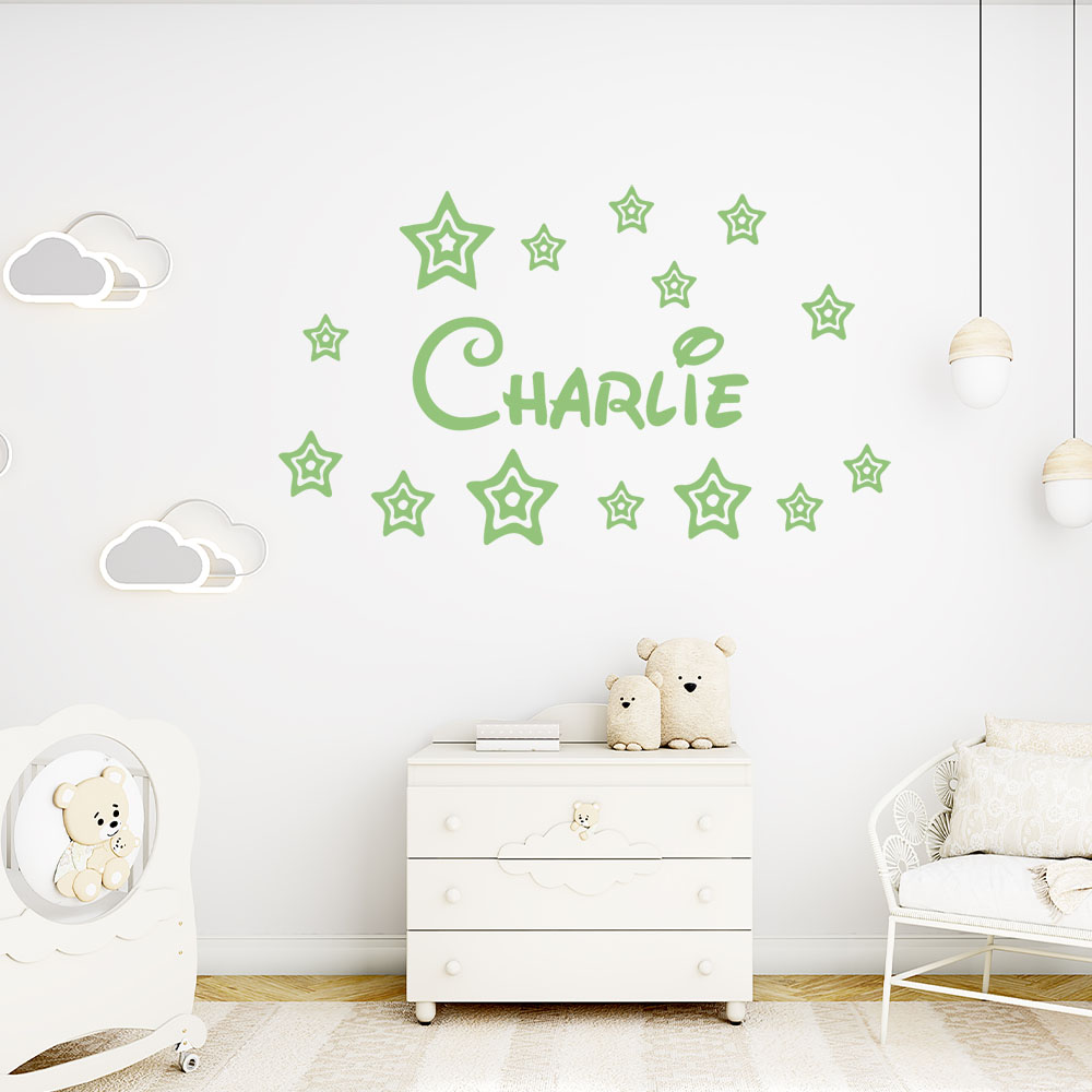 1pc Cartoon stars Custom Name  - Home Decor Diy 评论和价格