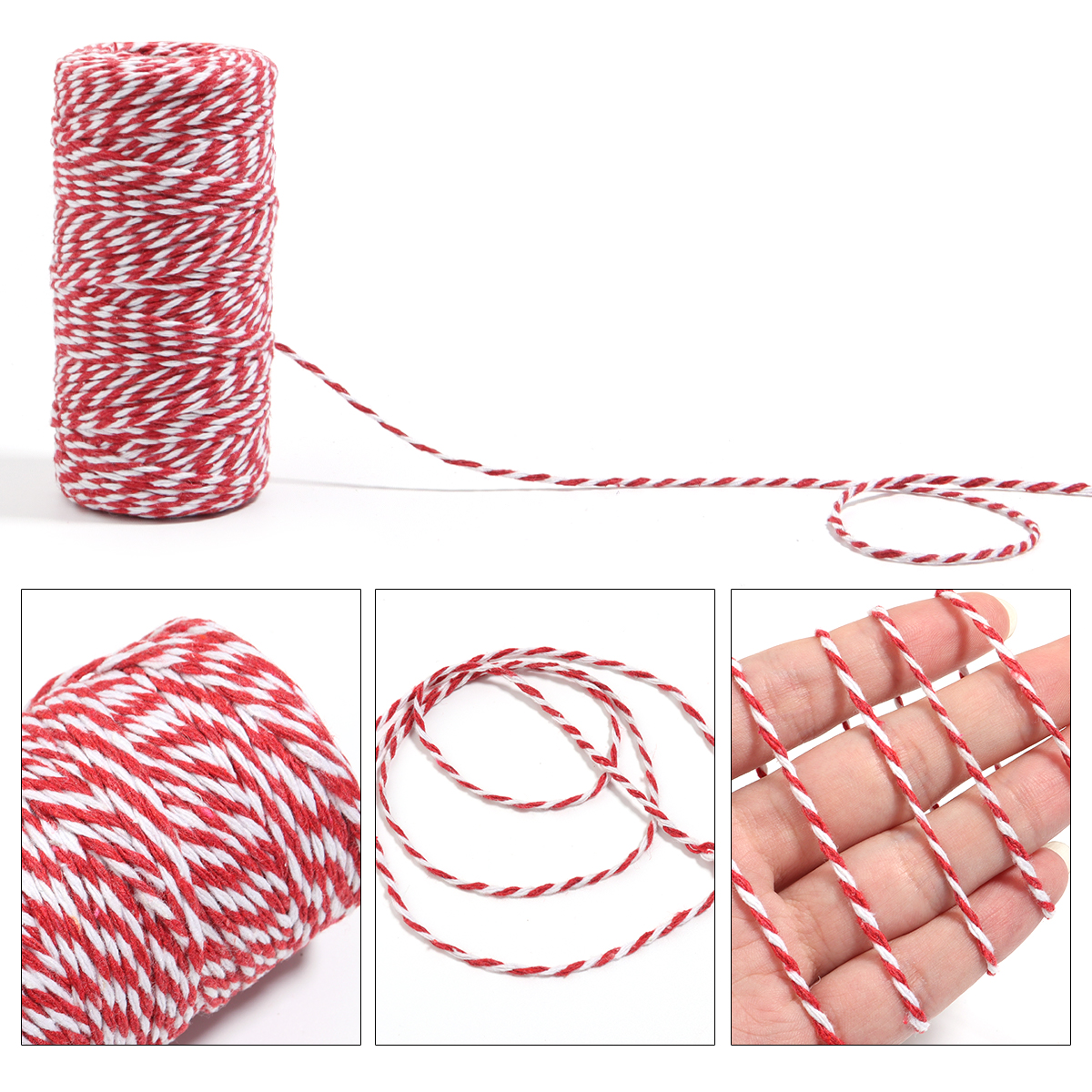 100M/Roll 2mm Bakers Twine Str - Home Decor Xmas 评论和价格