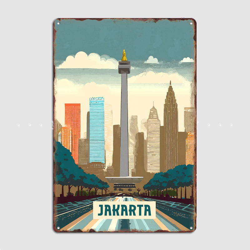 Jakarta Vintage City Travel Po - Home Decor Jakarta 评论和价格