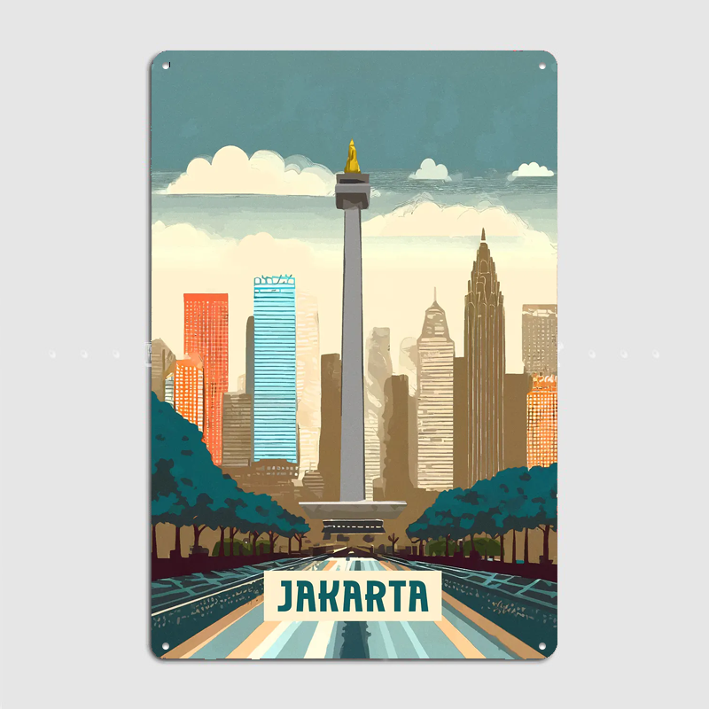 Jakarta Vintage City Travel Po - Home Decor Jakarta 评论和价格