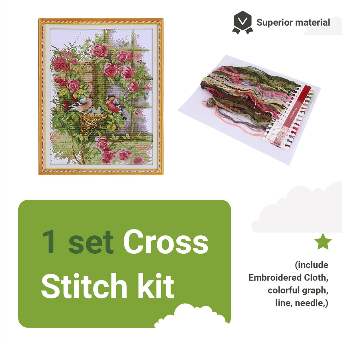 DIY Handmade Needlework Set Em - Home Decor Diy 评论和价格