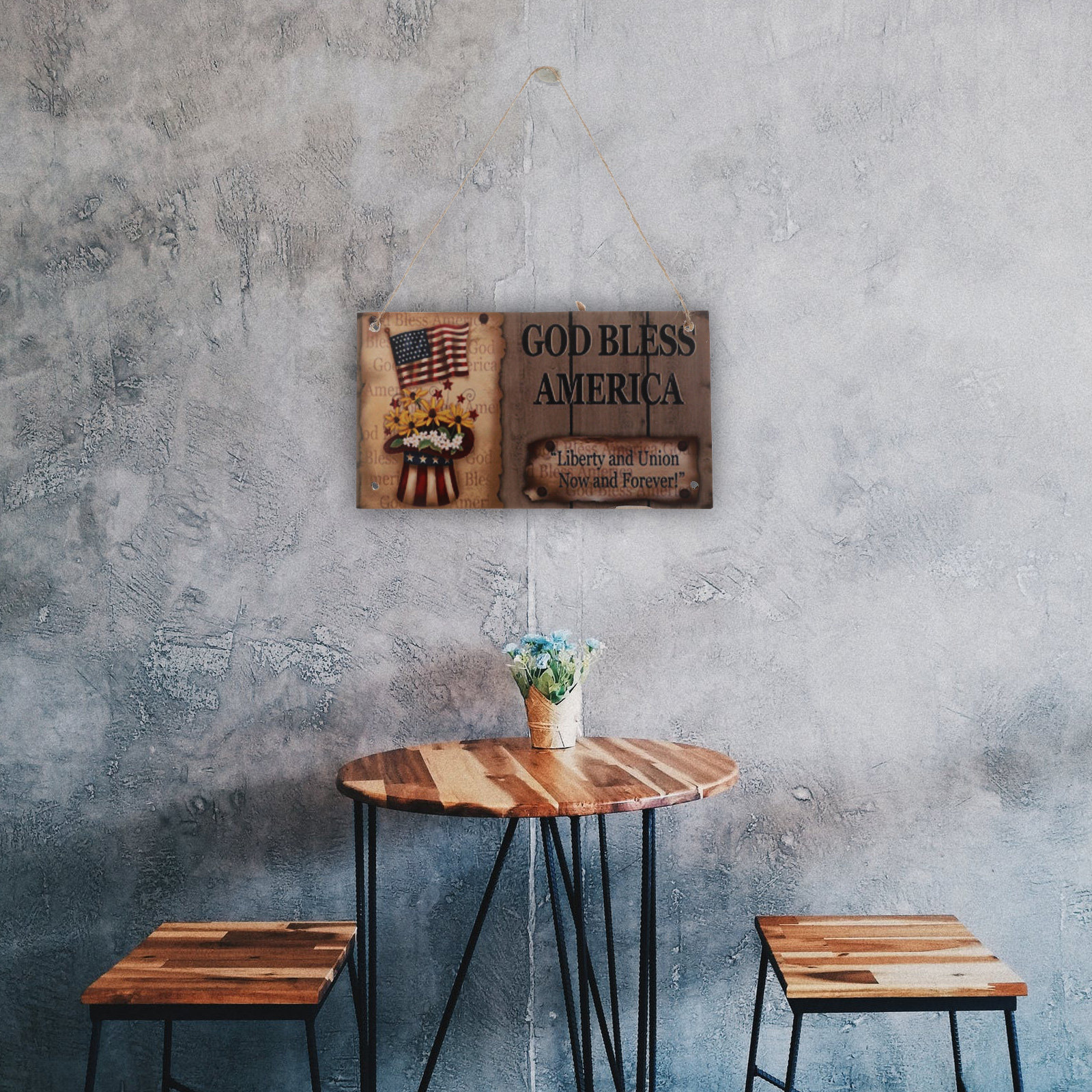 Wooden Decoration Hanging Plaq - Home Decor Garden 评论和价格