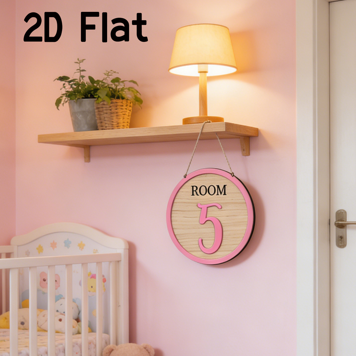 1Pc Cutom Pink Room Number Woo - Home Decor Diy 评论和价格