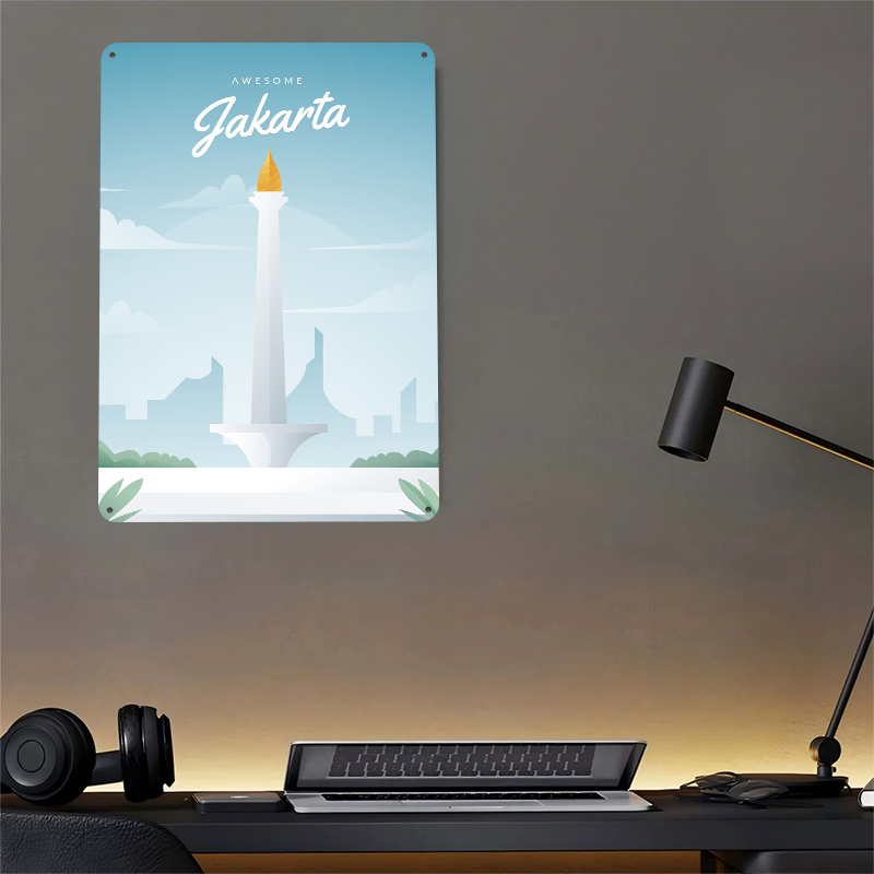 Jakarta Indonesia Tinplate Pos - Home Decor Jakarta 评论和价格