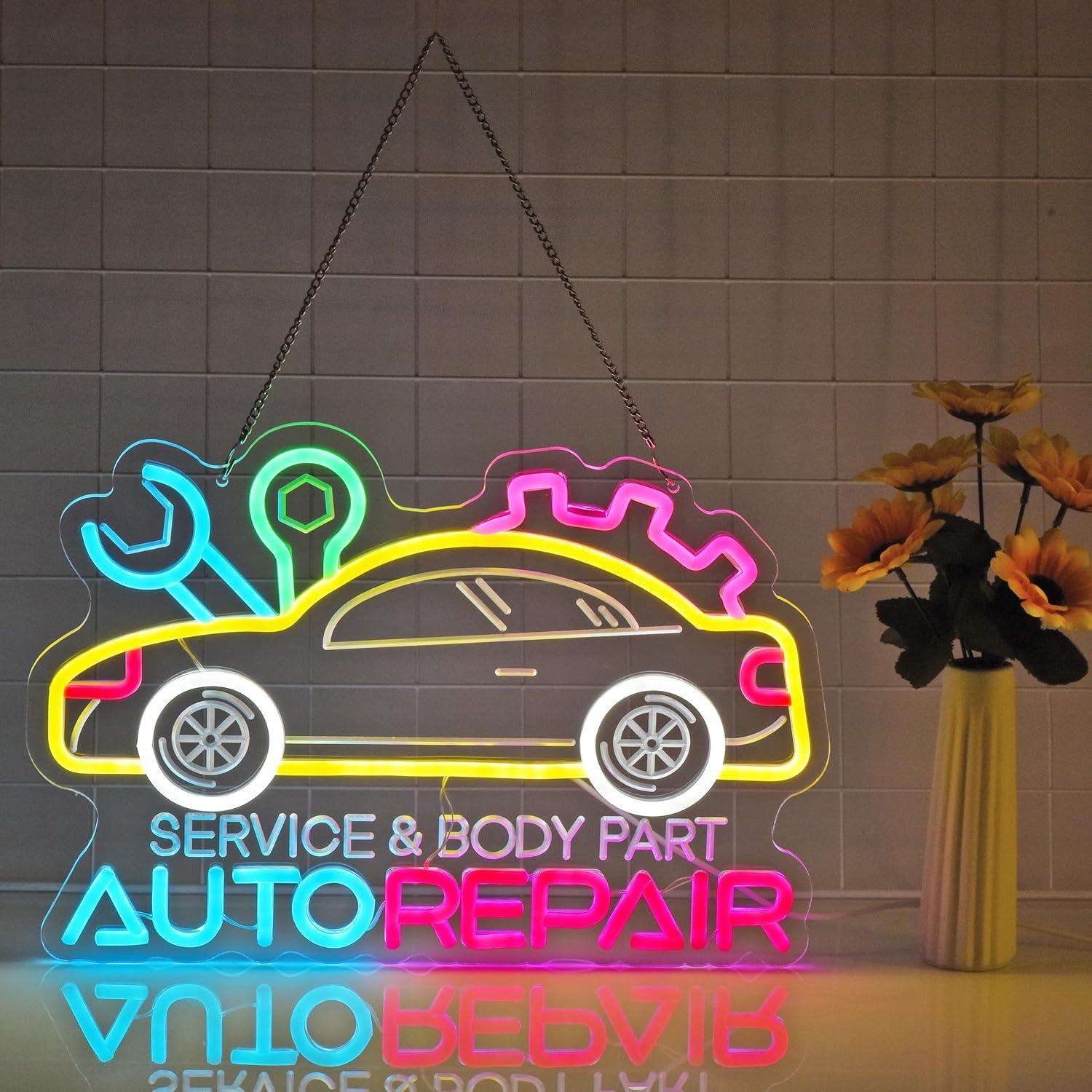 Auto Repair Neon Sign Neon Lig - Home Decor Light 评论和价格