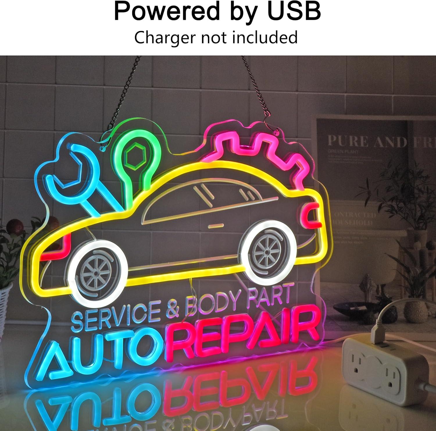 Auto Repair Neon Sign Neon Lig - Home Decor Light 评论和价格