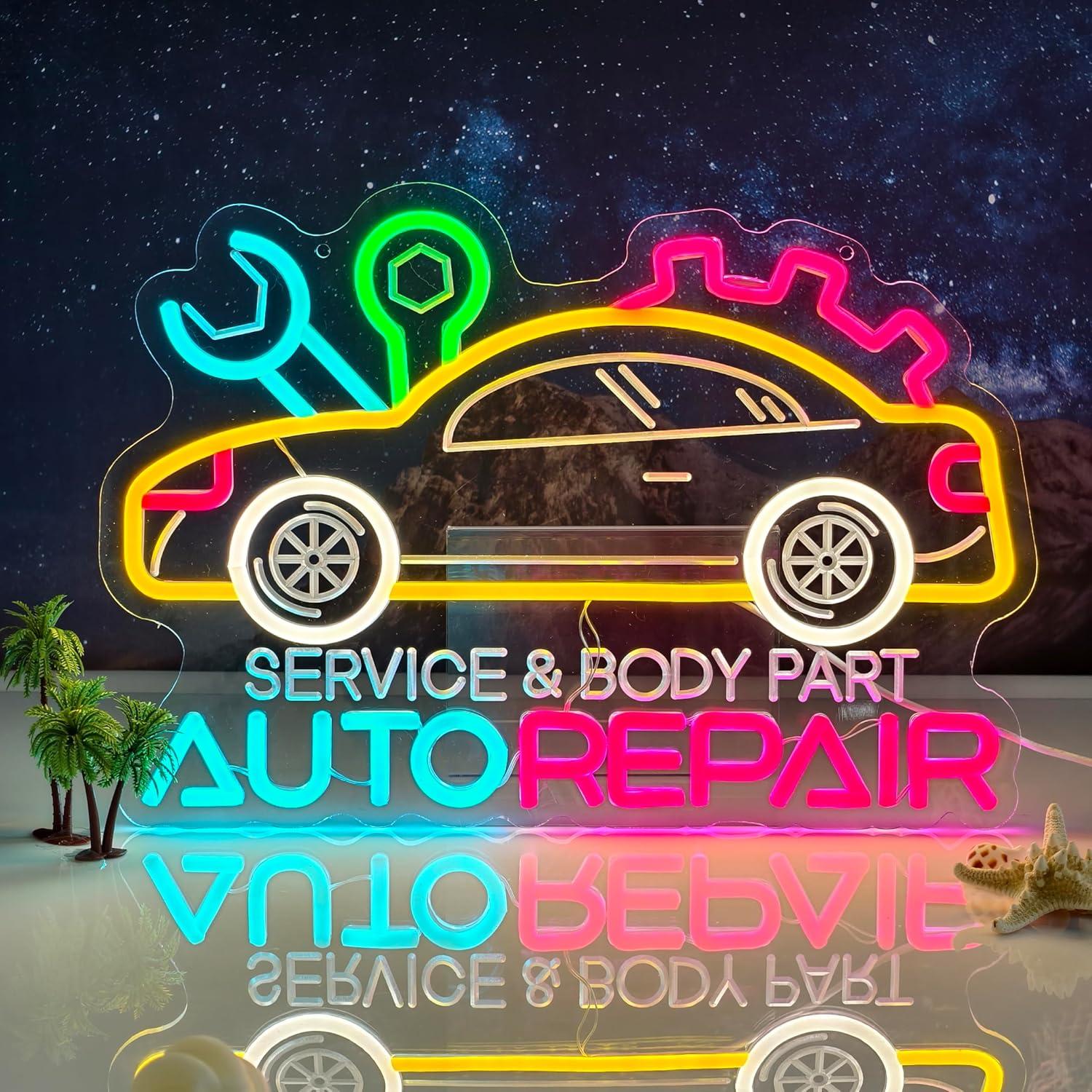 Auto Repair Neon Sign Neon Lig - Home Decor Light 评论和价格