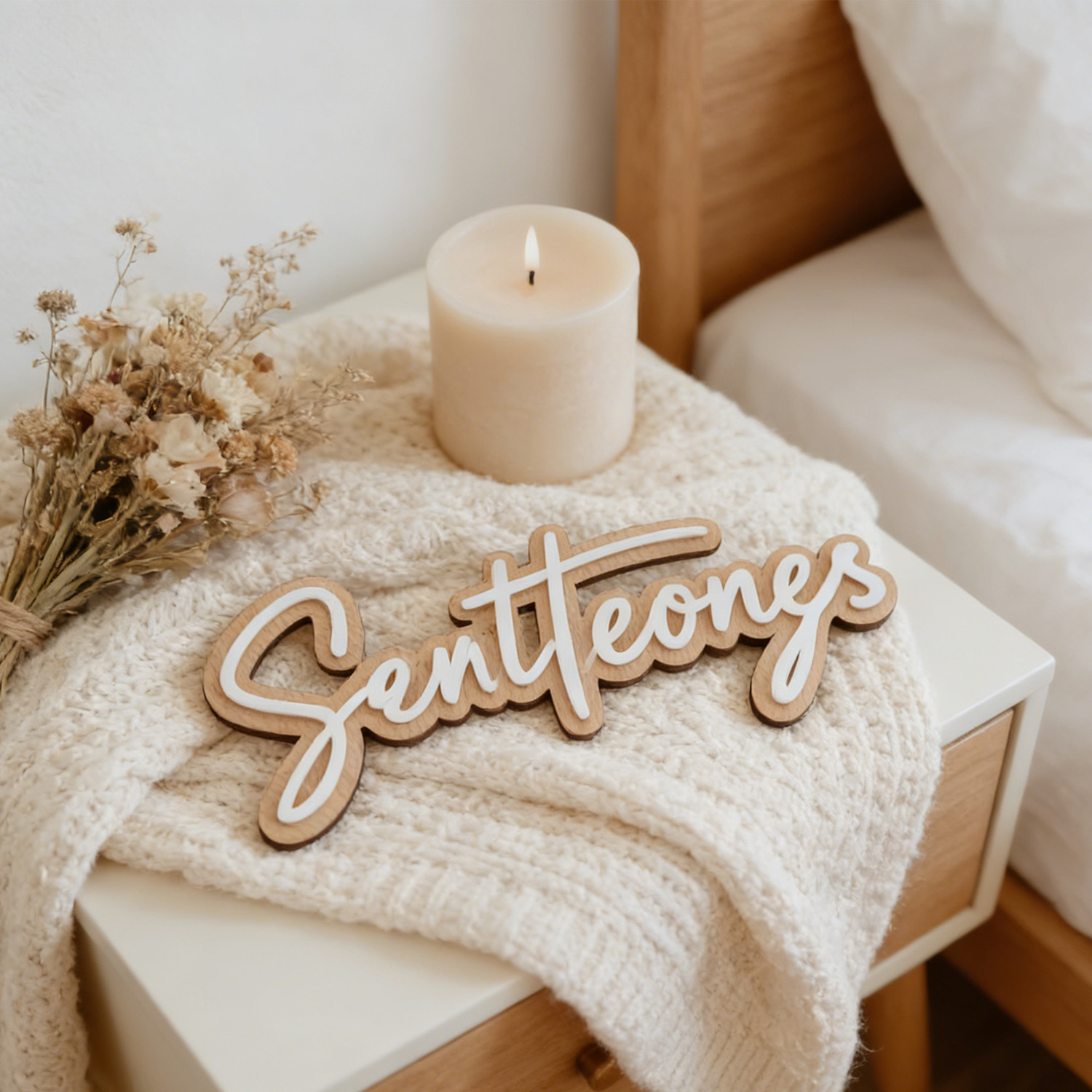 1Pc Custom Name Cute White Woo - Home Decor Diy 评论和价格
