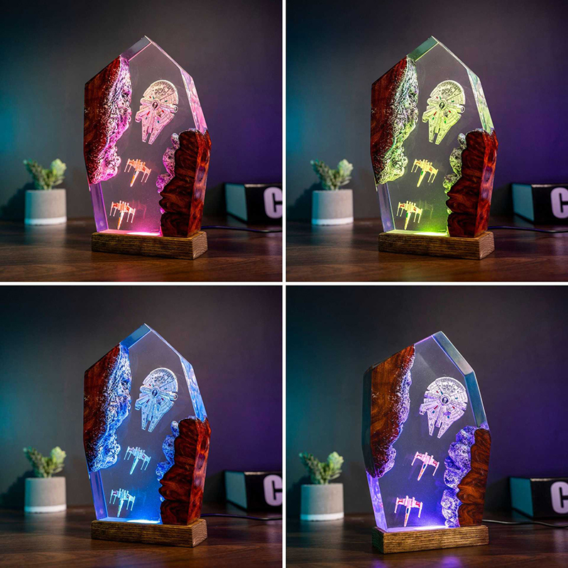 Table Resin Lamp Universe War  - Home Decor Xmas 评论和价格