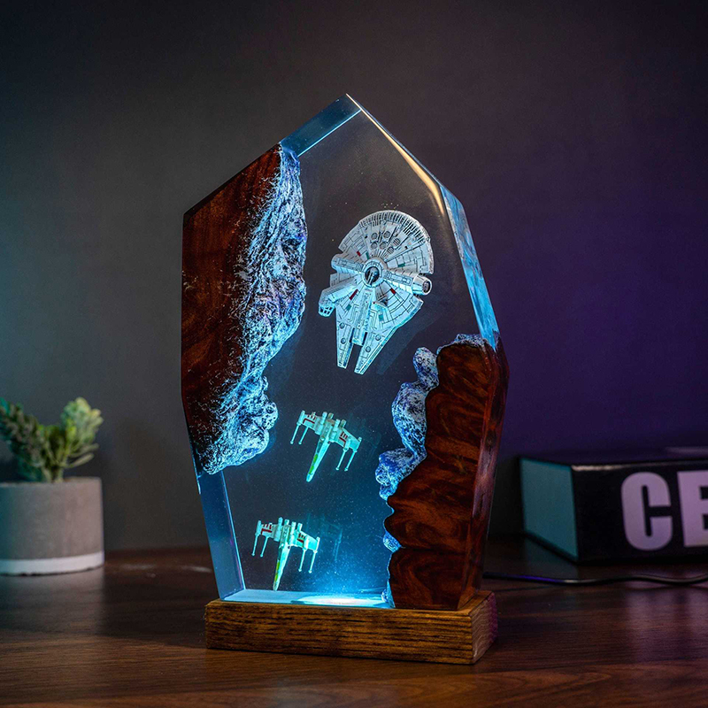 Table Resin Lamp Universe War  - Home Decor Xmas 评论和价格