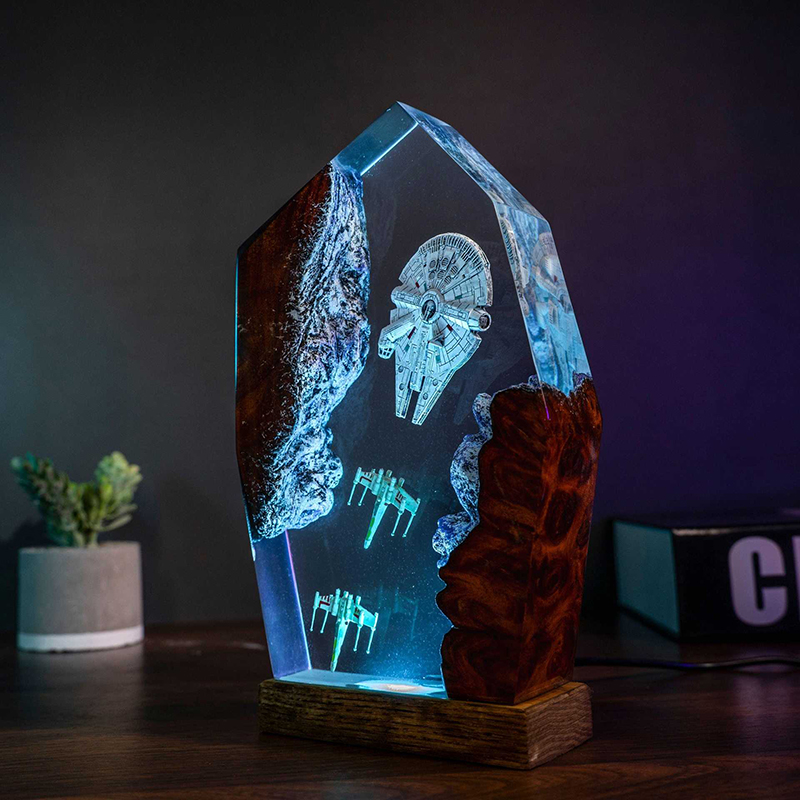 Table Resin Lamp Universe War  - Home Decor Xmas 评论和价格