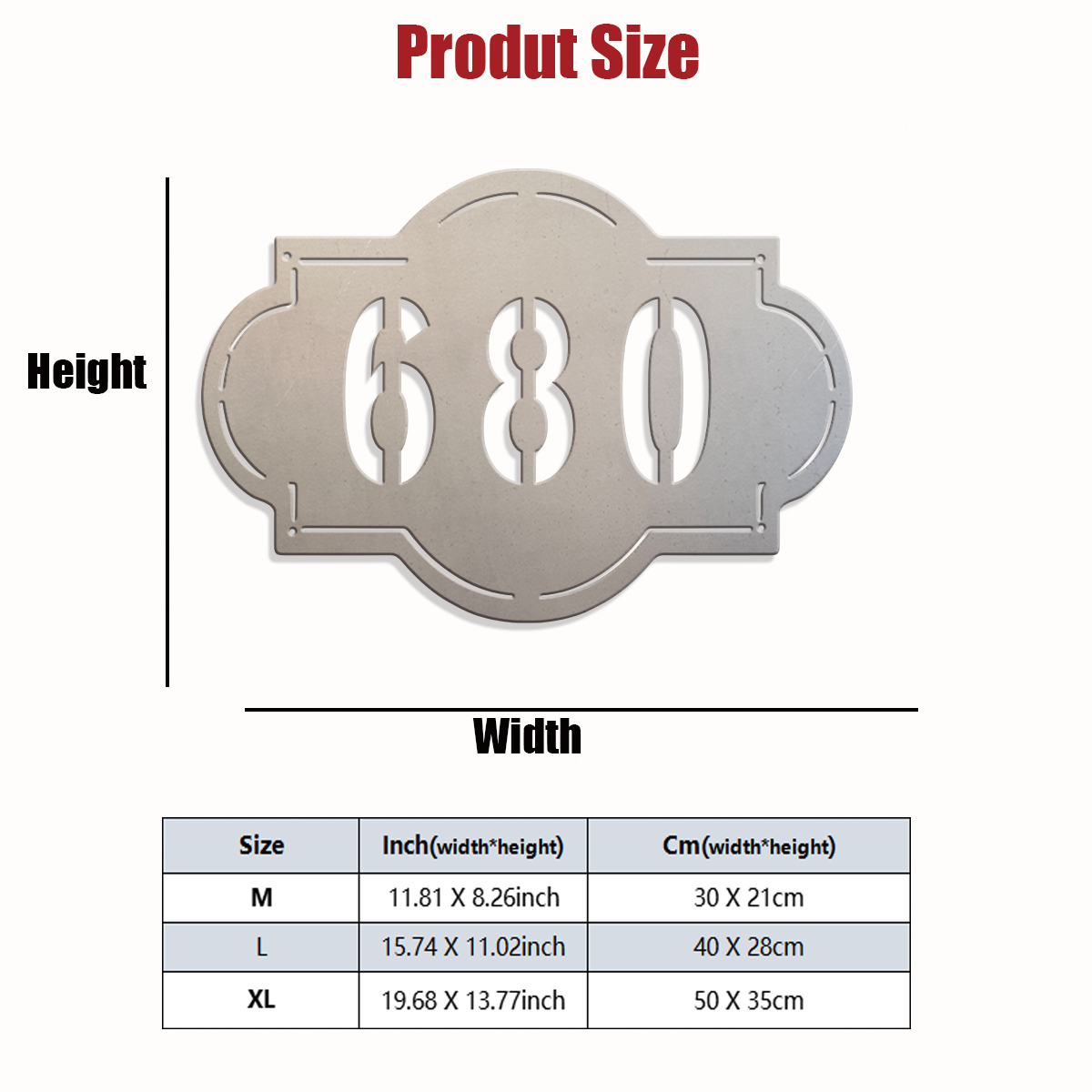 1pc Custom Number Metal Wall D - Home Decor Garden 评论和价格