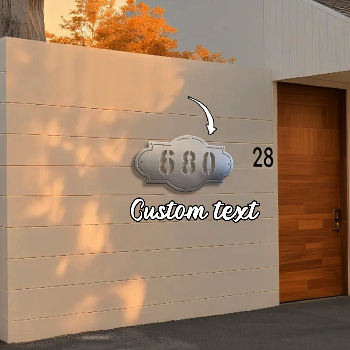 1pc Custom Number Metal Wall D - Home Decor Garden 评论和价格