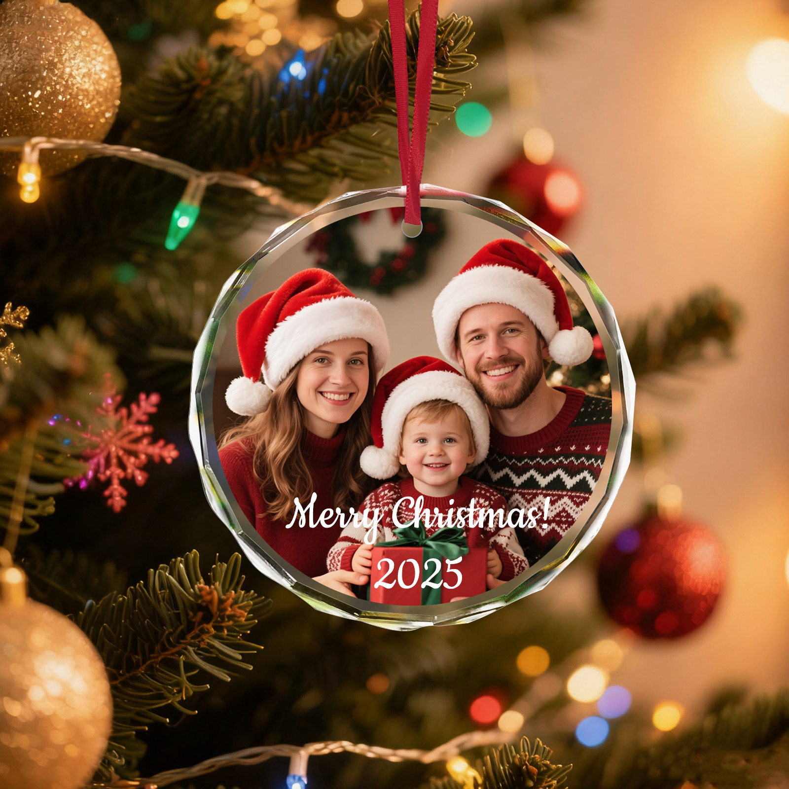Custom Christmas Photo Ornamen - Home Decor Xmas 评论和价格