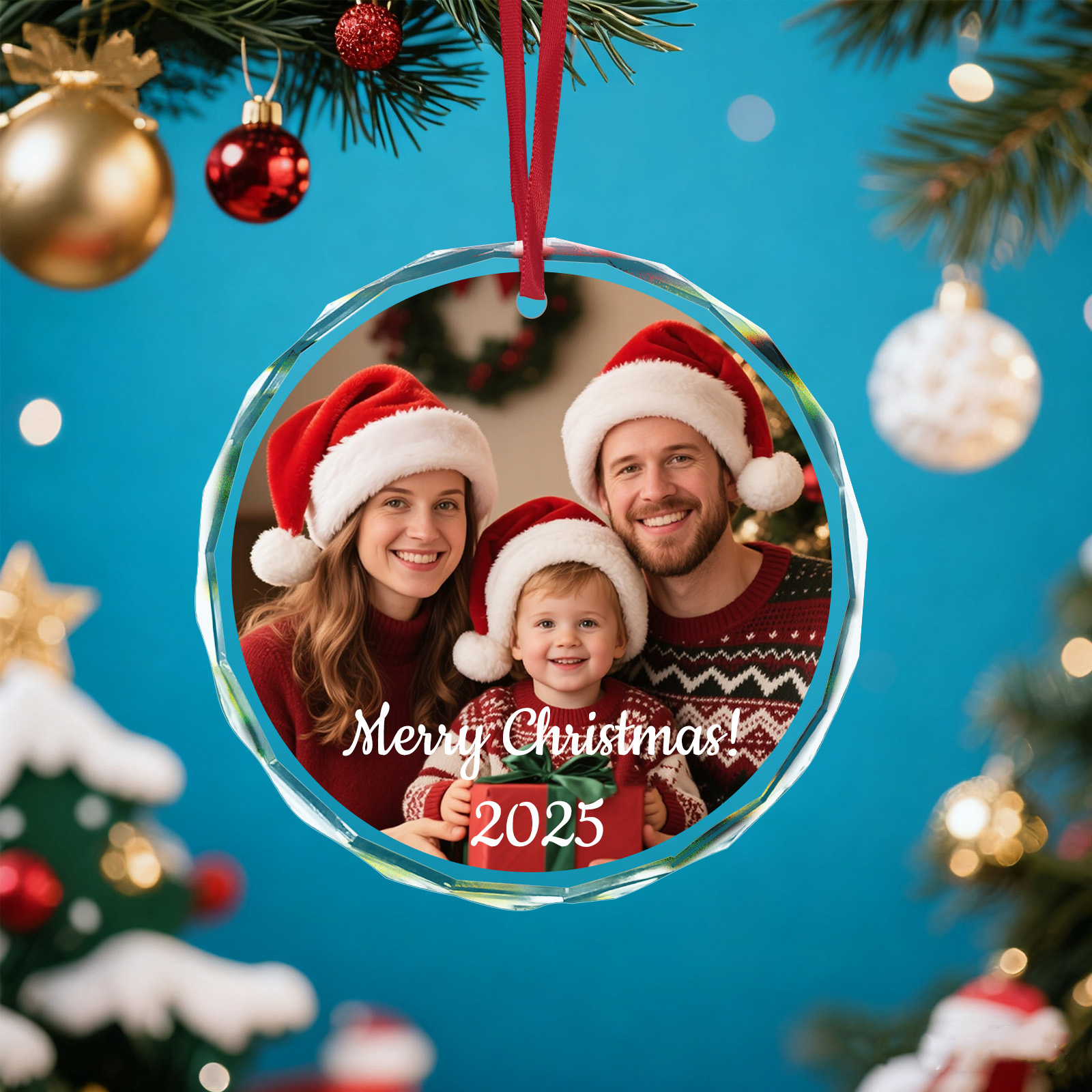 Custom Christmas Photo Ornamen - Home Decor Xmas 评论和价格