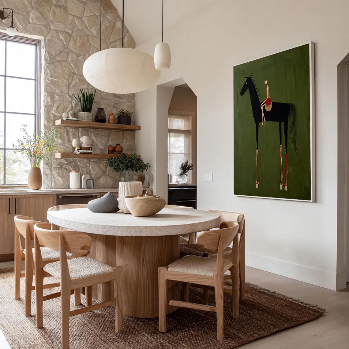 horse art Neutral Home Decorpa - Abstract Oil Painting 评论和价格