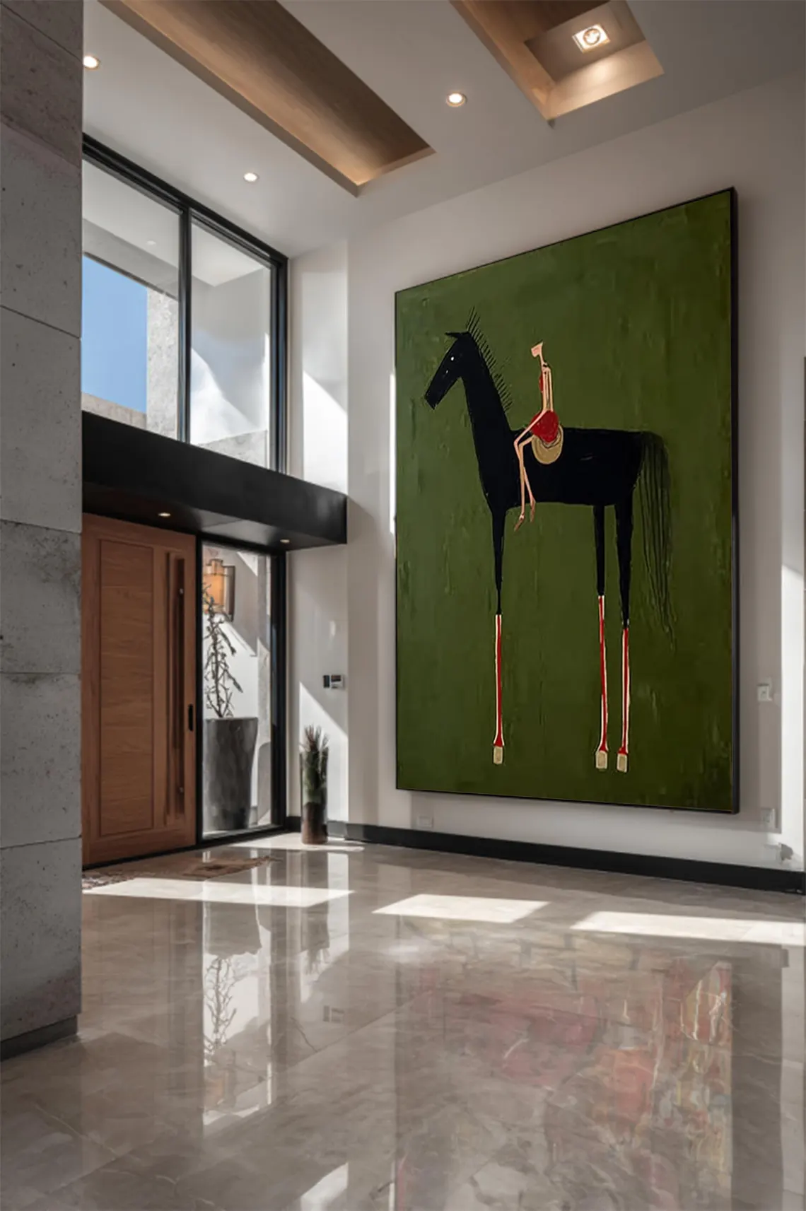 horse art Neutral Home Decorpa - Abstract Oil Painting 评论和价格