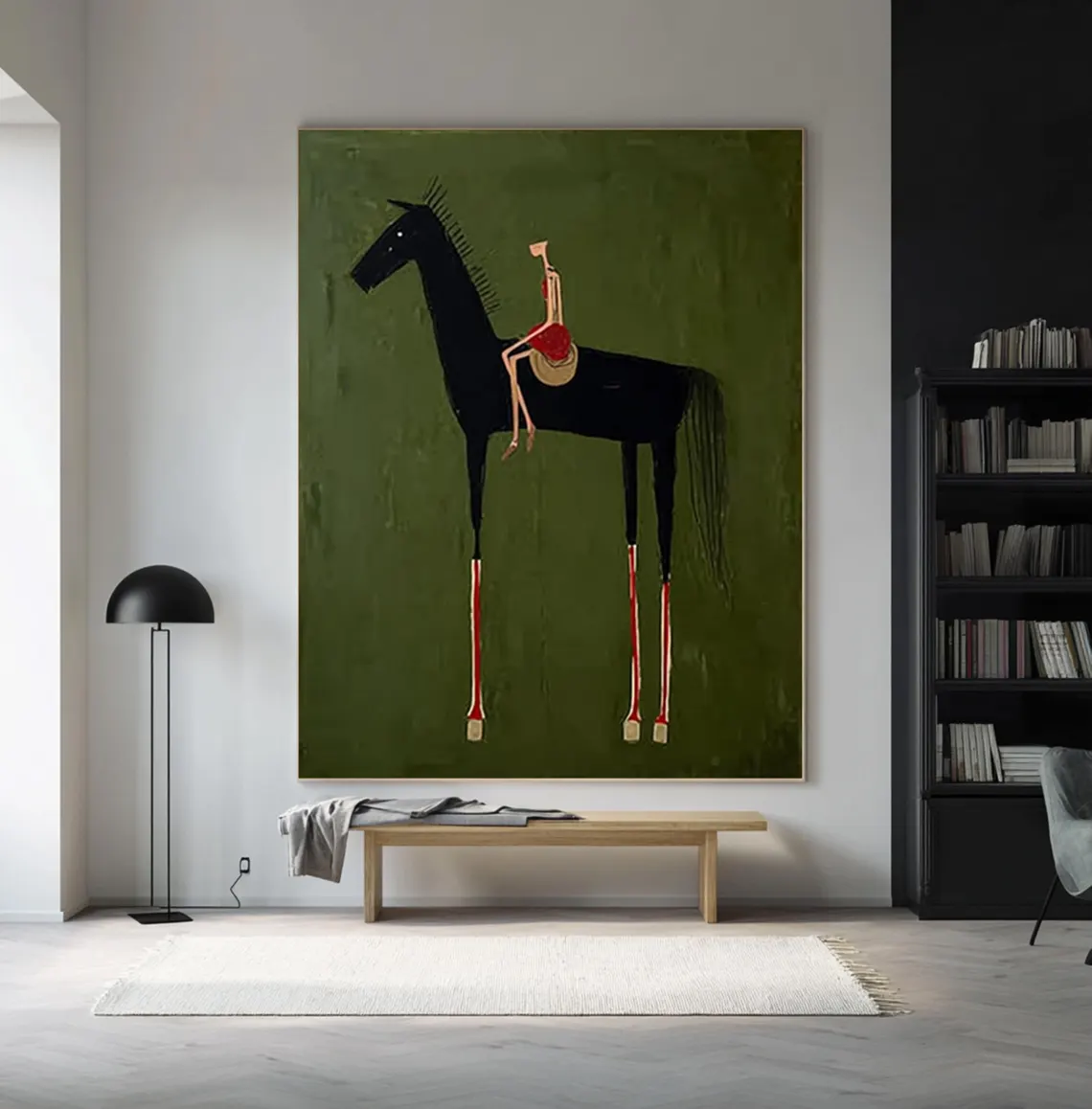 horse art Neutral Home Decorpa - Abstract Oil Painting 评论和价格