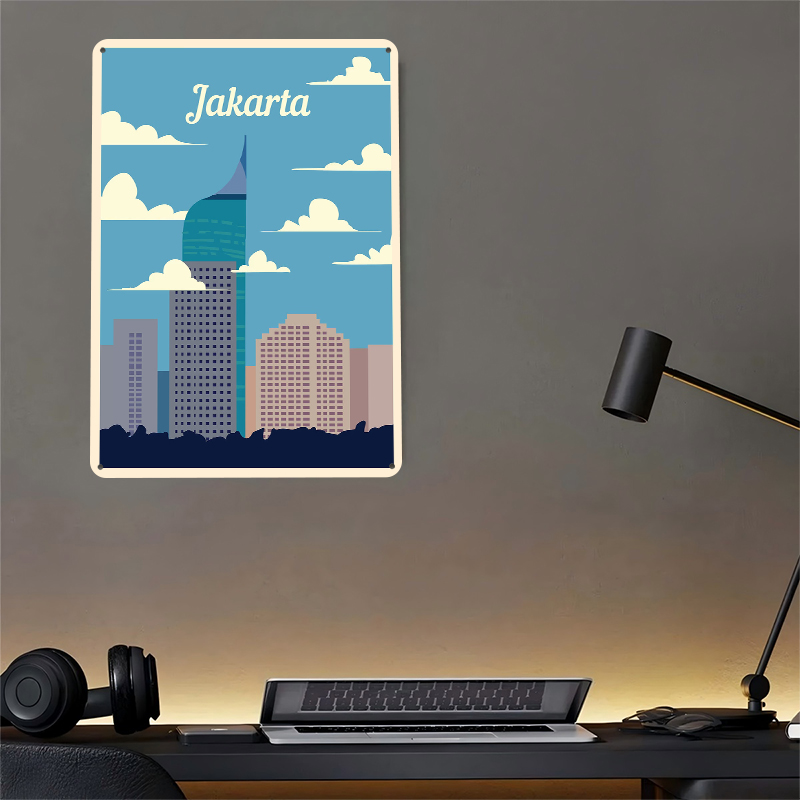 Jakarta Tinplate Poster Custom - Home Decor Jakarta 评论和价格