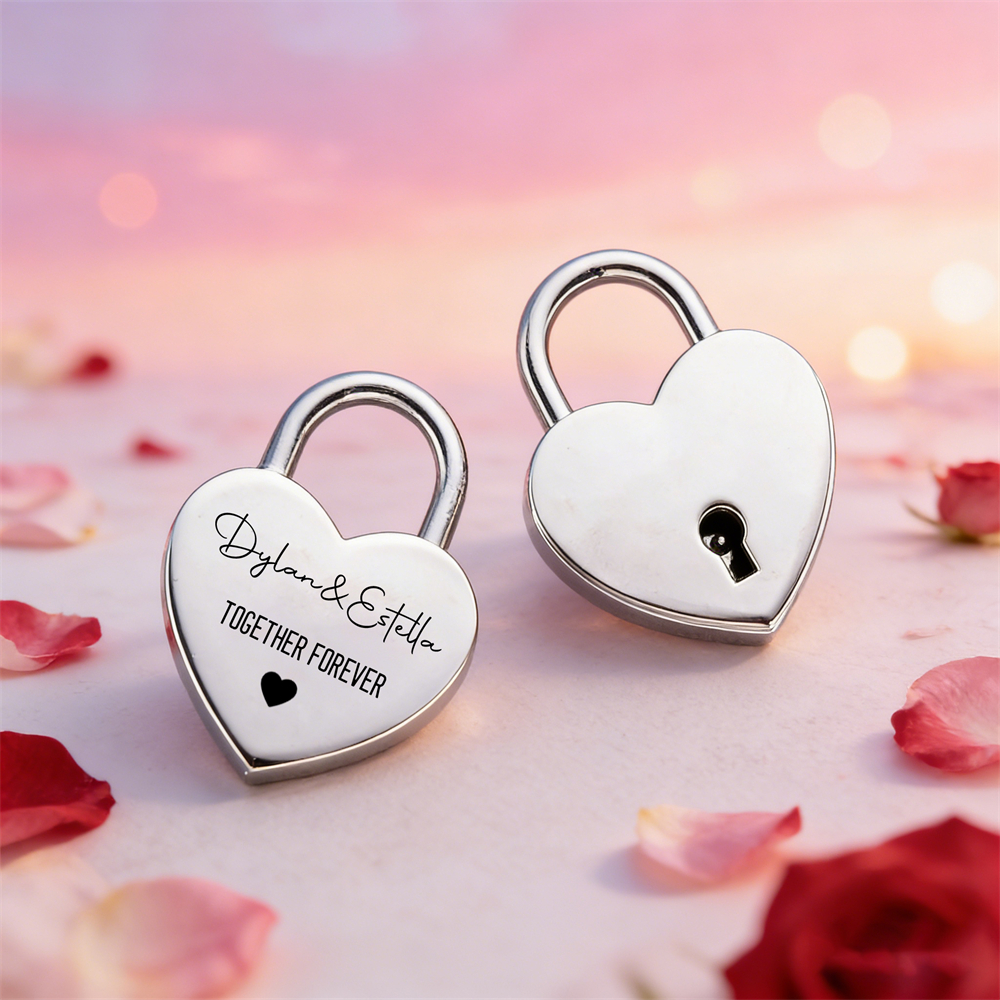 Custom Name Heart-Shaped Padlo - Home Decor Xmas 评论和价格