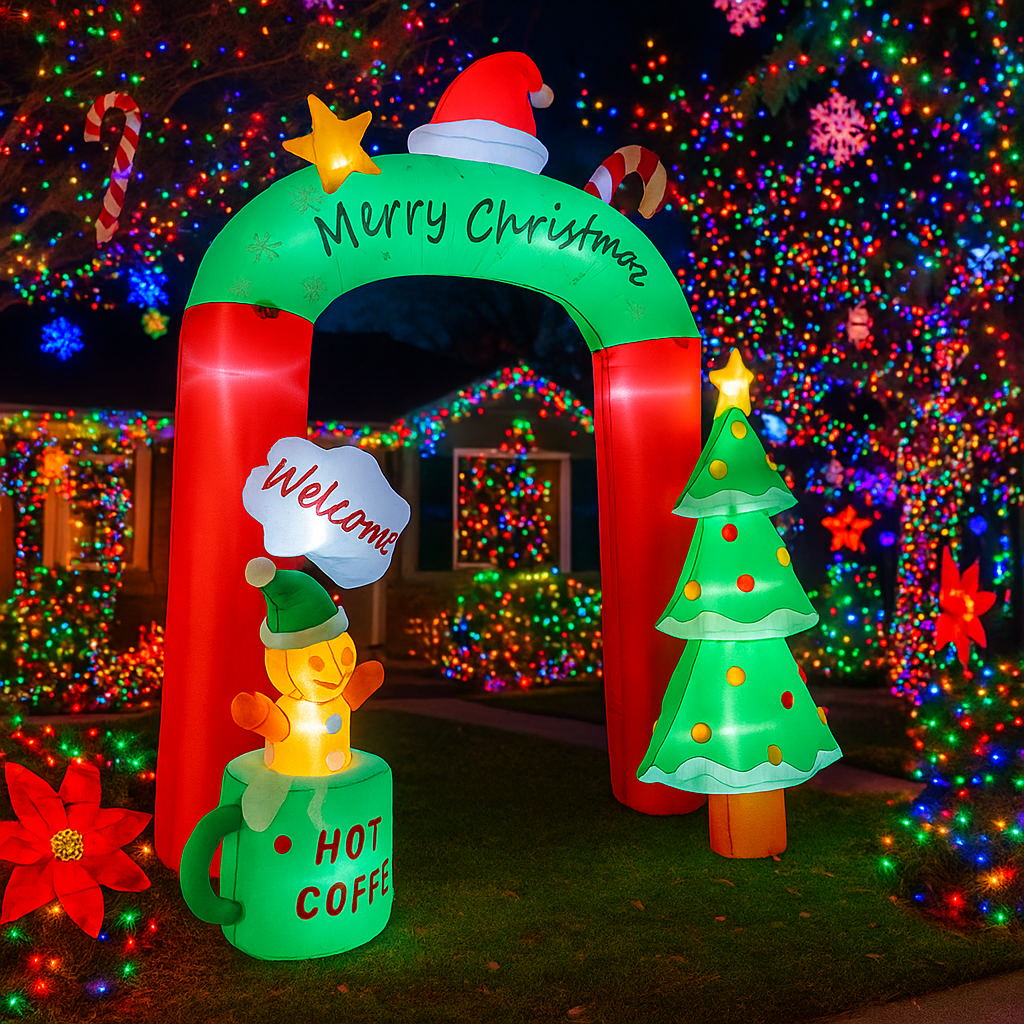 2.7M/8.8FT Inflatable Christma - Home Decor Xmas 评论和价格