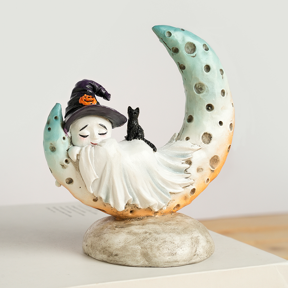ERMAKOVA Eerie Moon Ghost Stat - Home Decor Garden Ideas 评论和价格