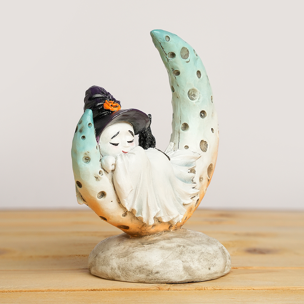 ERMAKOVA Eerie Moon Ghost Stat - Home Decor Garden Ideas 评论和价格
