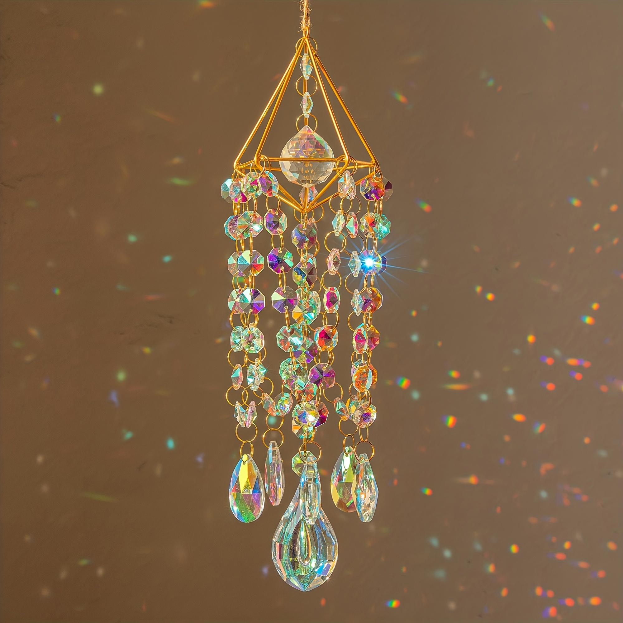 Crystal Suncatchers Hanging Wi - Boho Wind Chimes 评论和价格