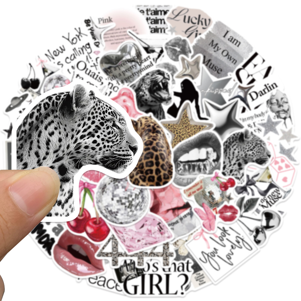 50pcs Silver Lucky Sticker Fas - Home Decor Wall Panels 评论和价格