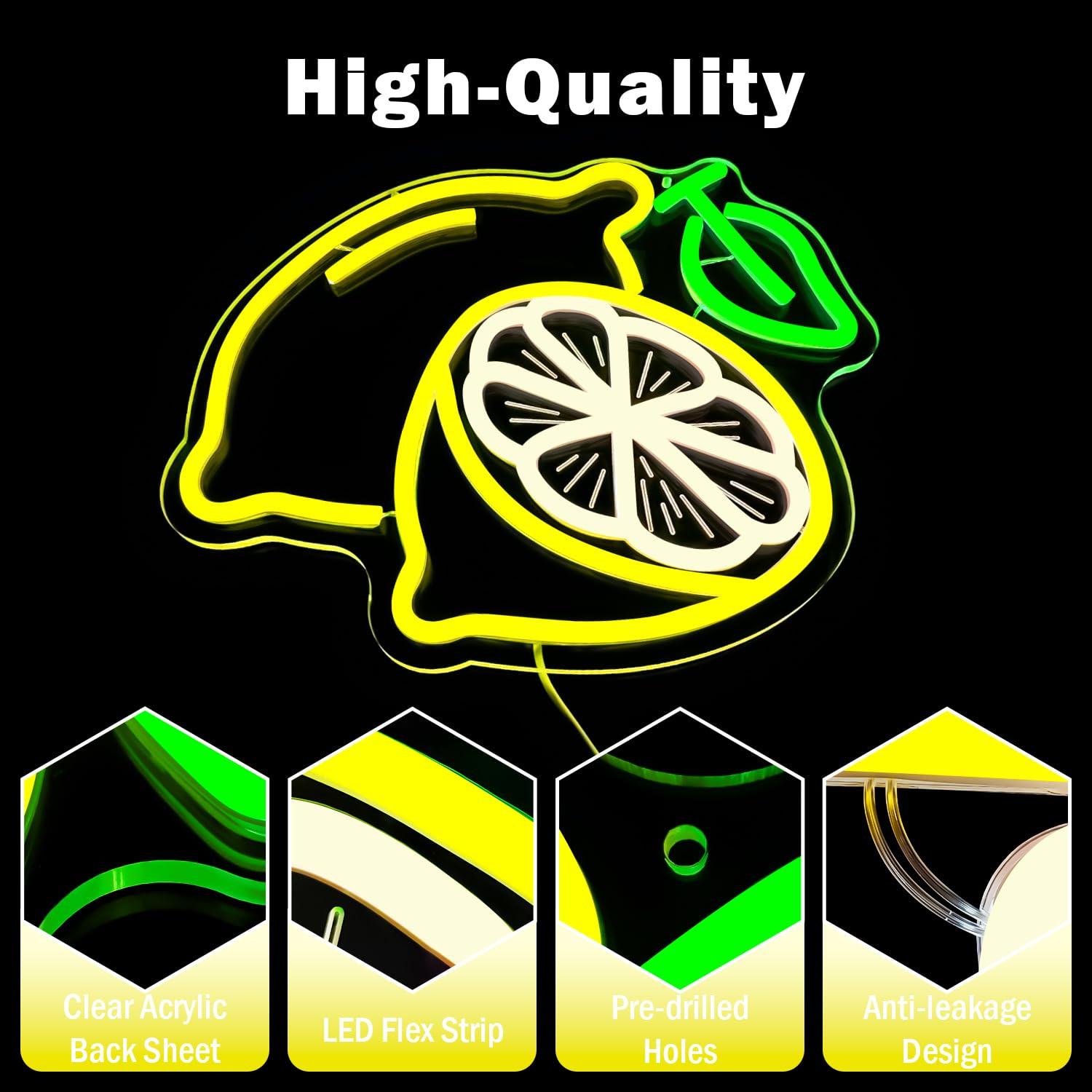 Lemon Neon Sign Dimmable LED L - Home Decor Light 评论和价格