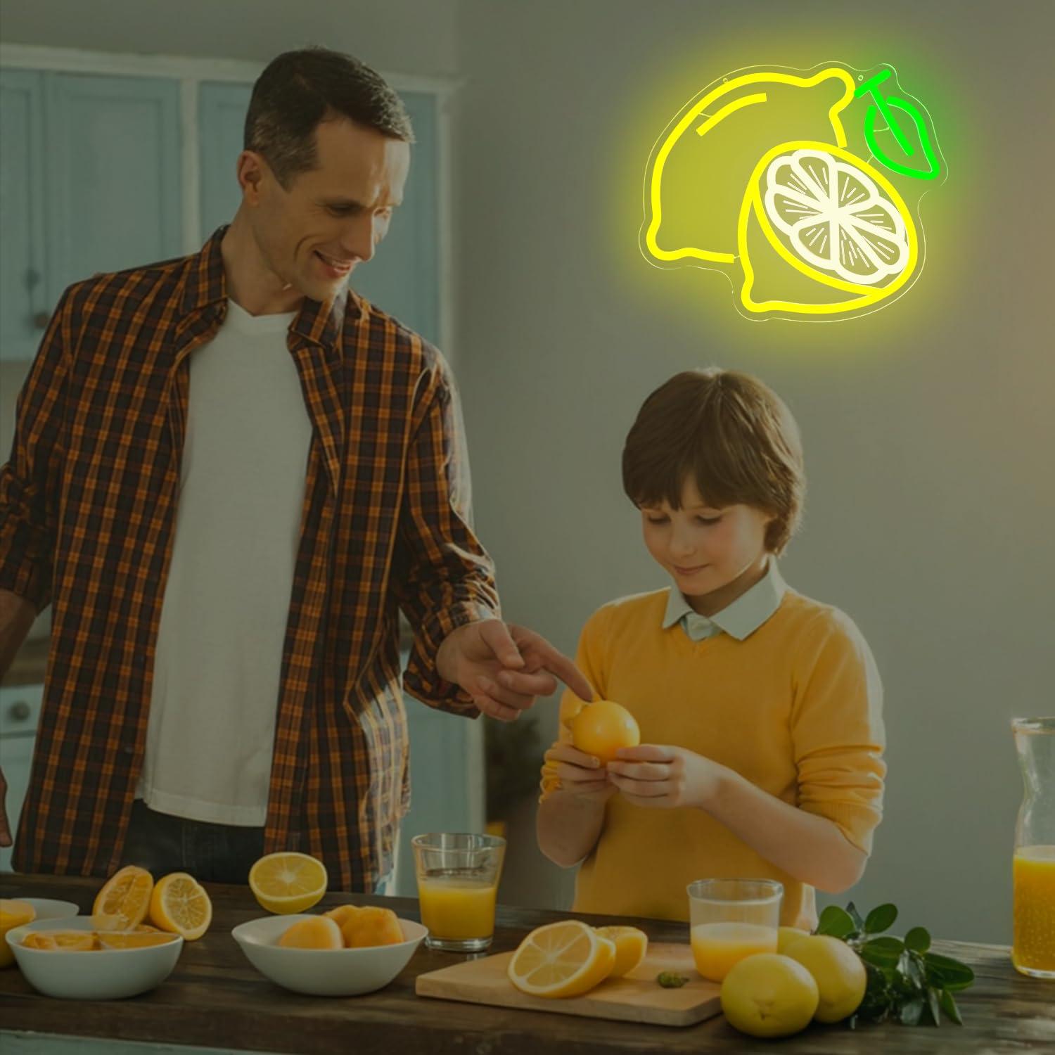 Lemon Neon Sign Dimmable LED L - Home Decor Light 评论和价格